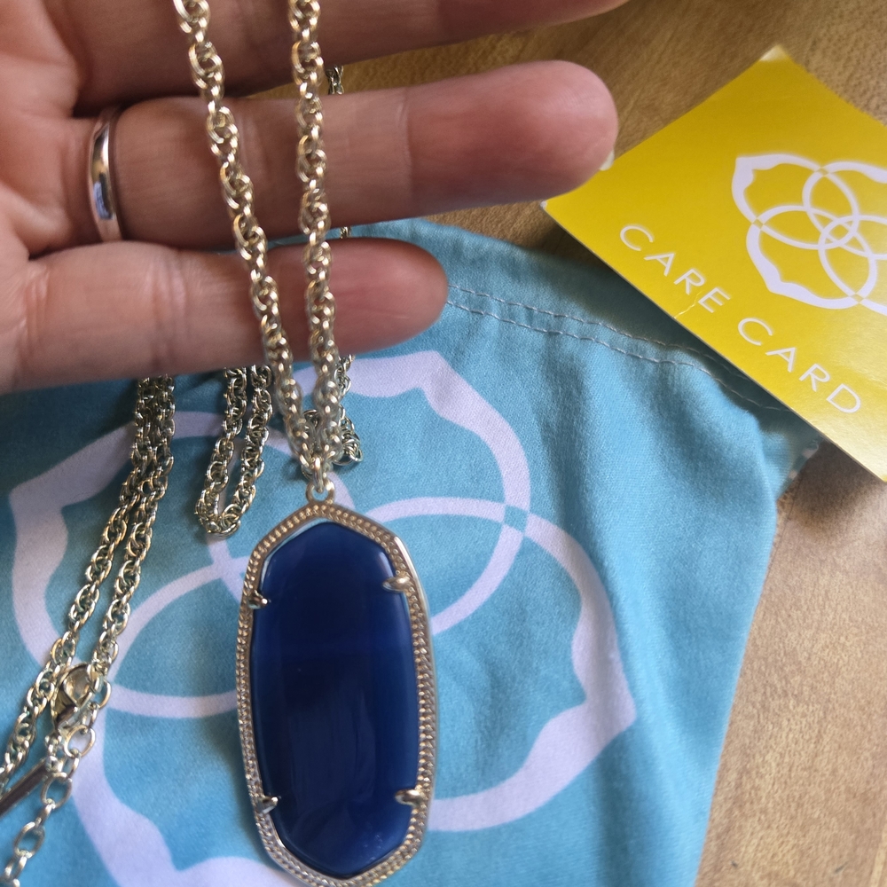 Kendra Scott Cobalt Blue Pendant Necklace